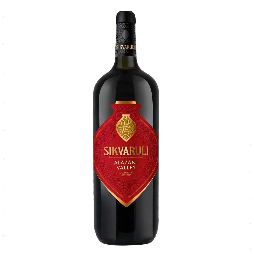 Вино Алазанська Долина Sikvaruli напівсолодке червоне 1,5л 12%