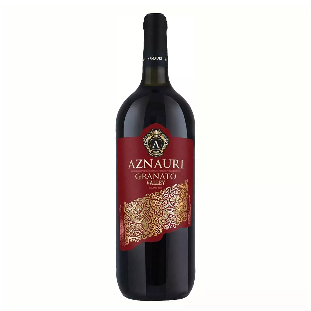 Вино Aznauri Granato Valley напівсолодке червоне 1,5л 9-13 %