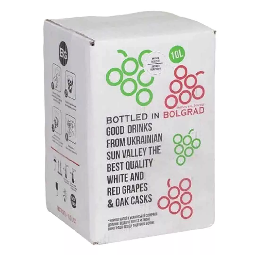 Напиток винный Болград Шале де Кардиал белый полусладкий 10л 9-12%