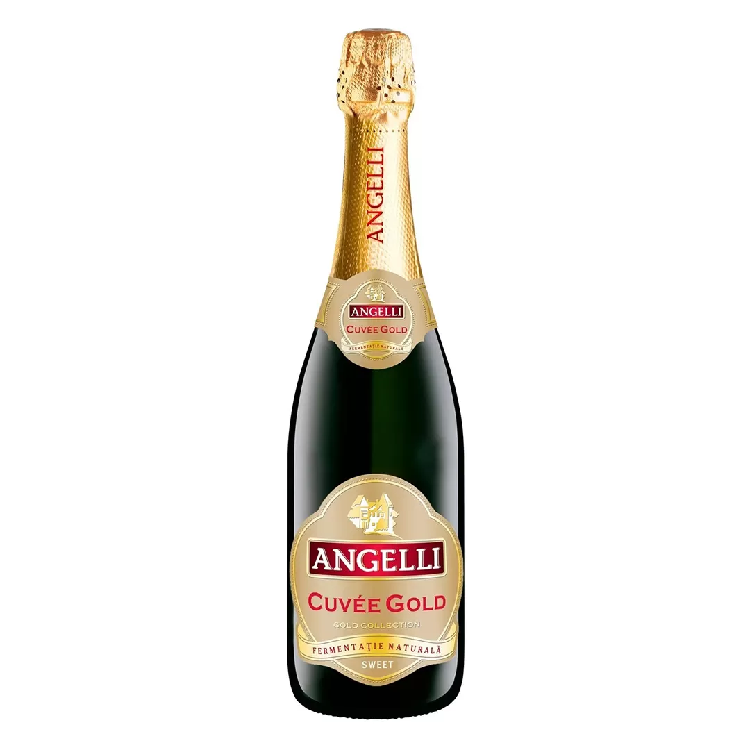 Вино игристое Angelli Cuvee Gold белое сладкое 0,75л 10,5%