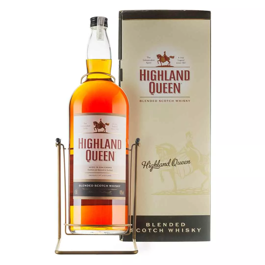 Виски бленд Highland Queen 4,5л 40% с подставкой сувенирной коробке