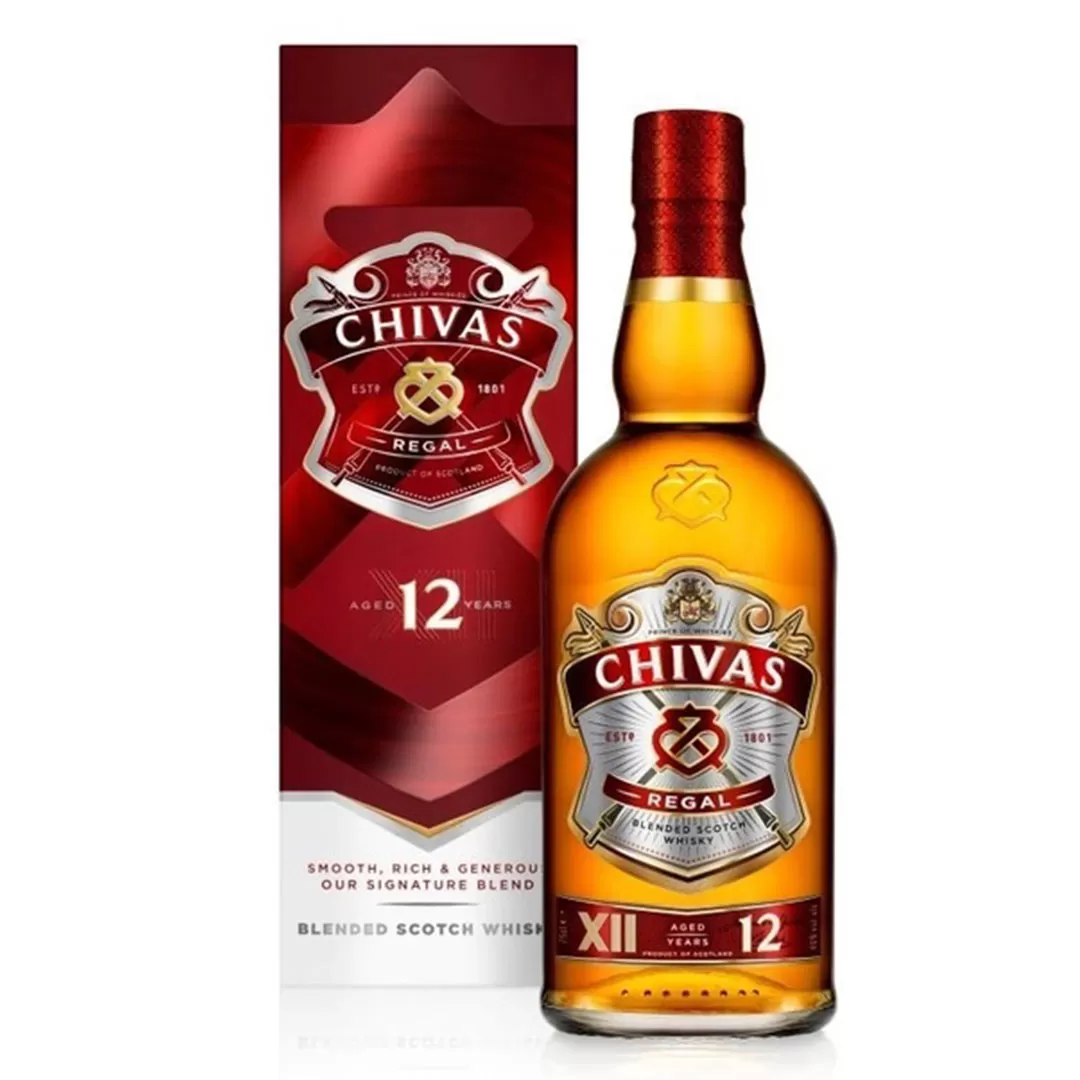 Виски Chivas Regal 12 лет выдержки в подарочной упаковке 1 л 40%