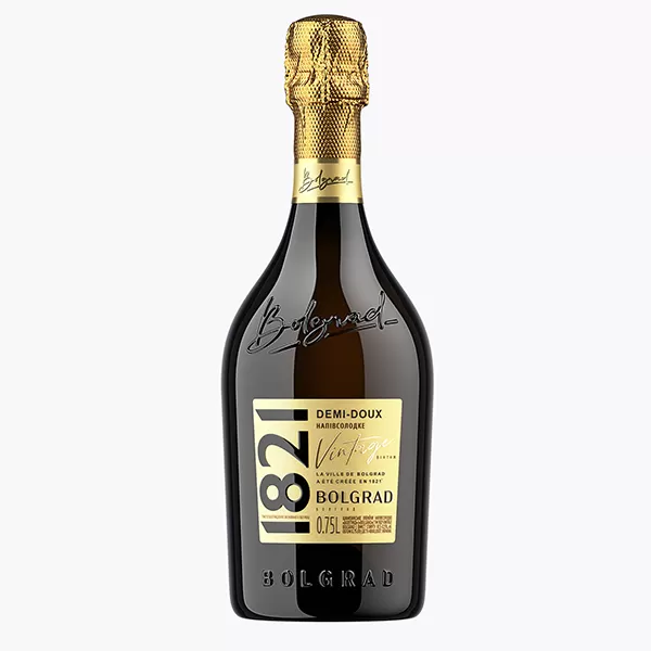 Шампанское Bolgrad 1821 Demi-Doux Vintage Bolgrad полусладкое 0,75л 10,5-12,5%