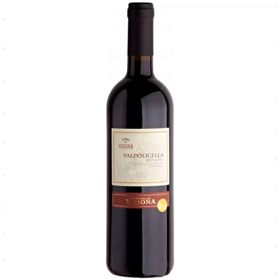 Вино Terre di Verona Cantina di Verona Valpolicella Ripasso DOC червоне сухе 0,75л 12%