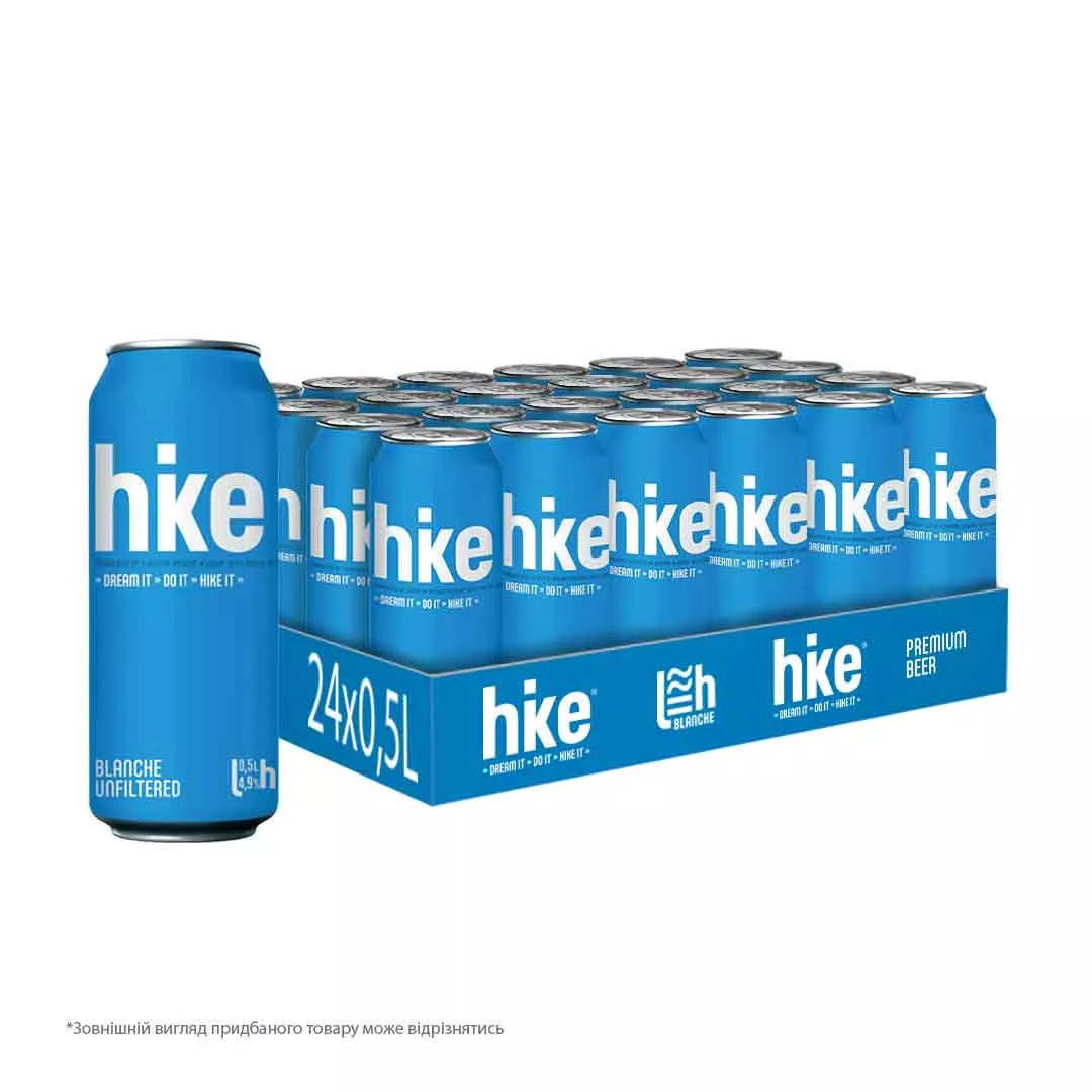 Пиво Hike Blanche светлое нефильтрованное 0,5л 4,90% ж/б