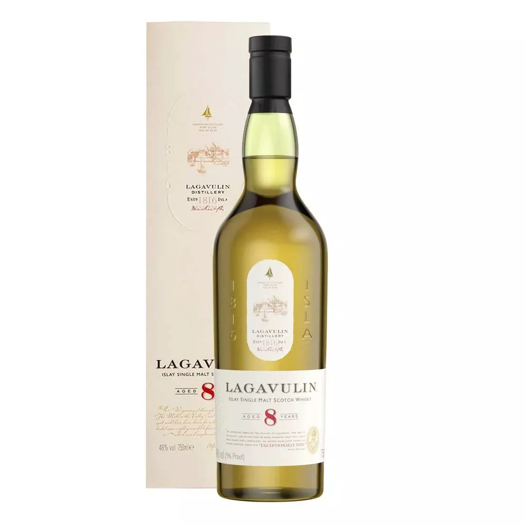 Виски Lagavulin 8 лет выдержки 0,7л 48% в коробке