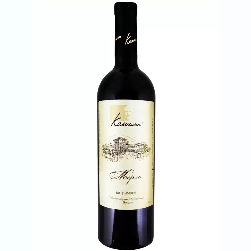 Вино Мерло червоне сухе Колоніст 0,75 л 14%