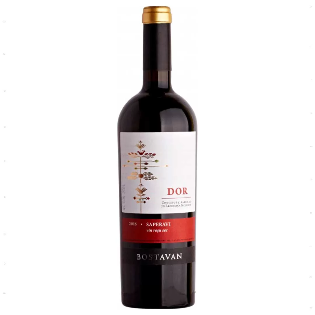 Вино Bostavan Dor Saperavi красное сухое 0,75л 13%