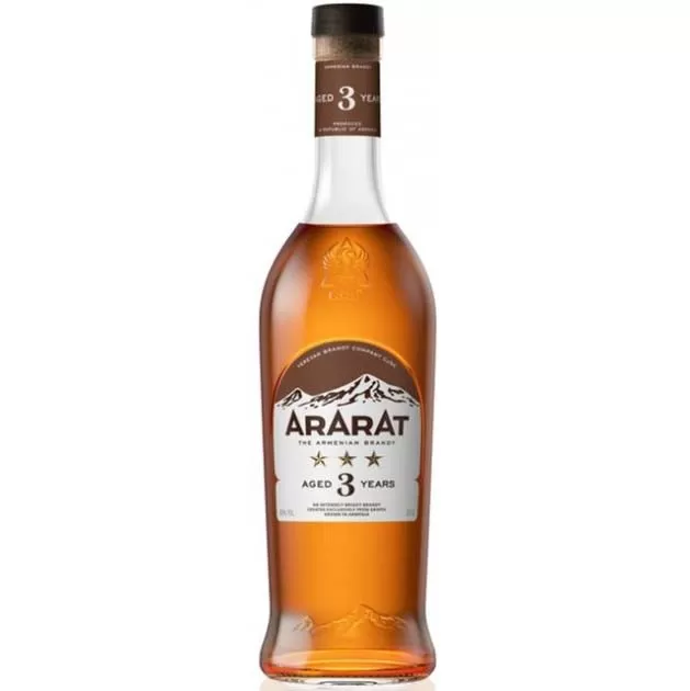 Бренди Ararat 3 года выдержки 0,5л 40%