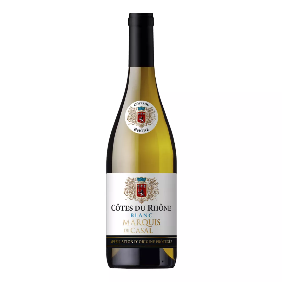 Вино Cotes du Rhone AOC ТМ Marquis de Casal сухе біле 0,75 л 13,5%