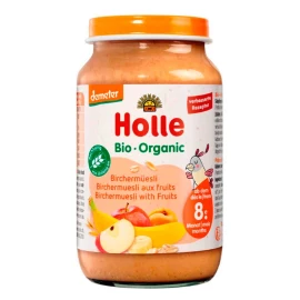Дитяче харчування Мюслі з фруктами органічне пюре (з 8 місяців) Holle 220 г