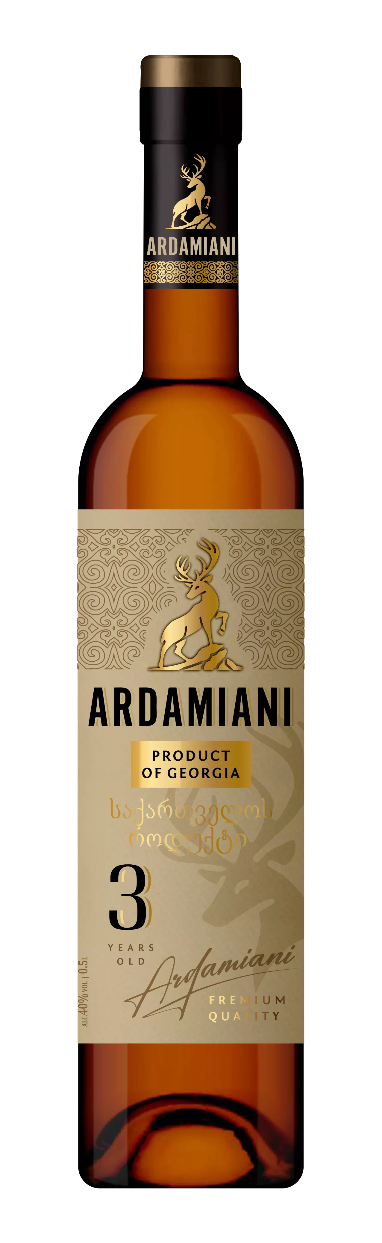 Бренді ординарний Ardamiani три роки 0,5л 40%