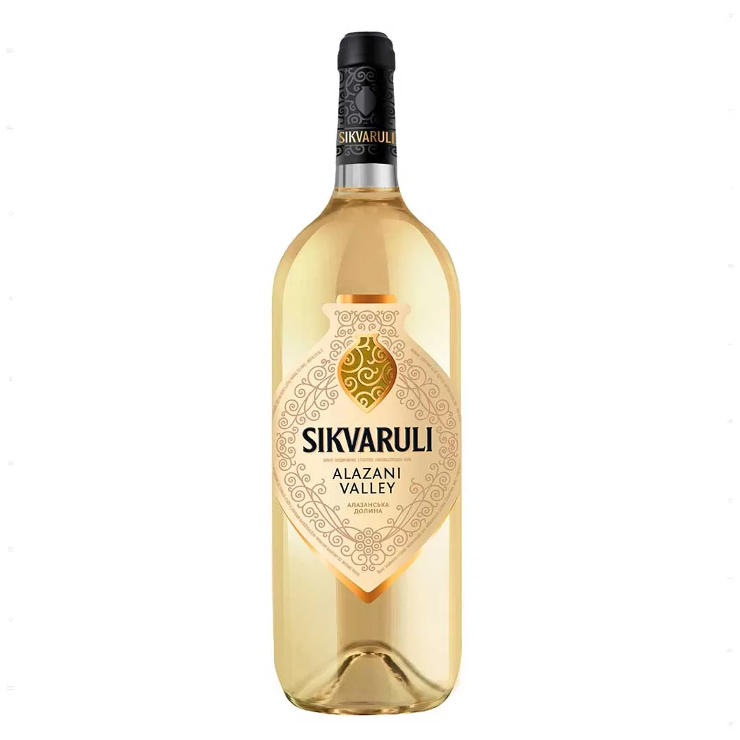 Вино Алазанська Долина Sikvaruli напівсолодке біле 1,5л 10,5-12%
