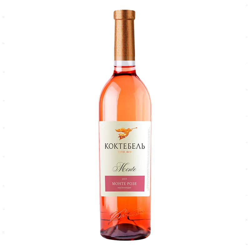 Вино Коктебель Монте Розе полусладкое розовое 0,75л 9-13%