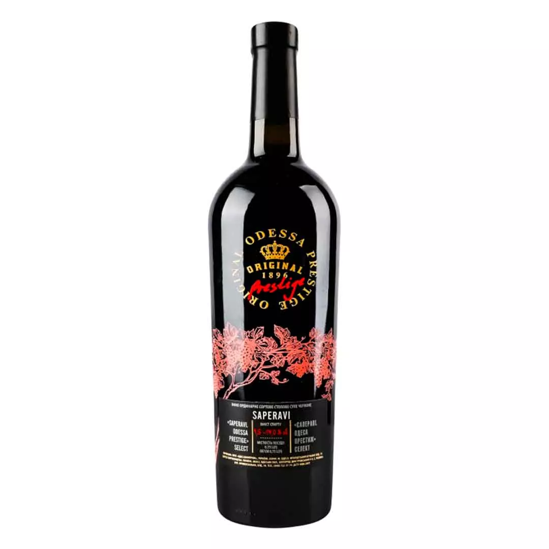 Вино Odessa Prestige Саперави красное сухое 0,75л 9,5-14%