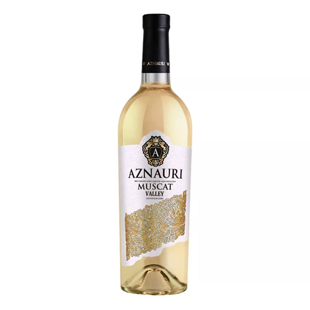 Вино Aznauri Muskat Valley белое полусладкое 0,75л 10-13,5%