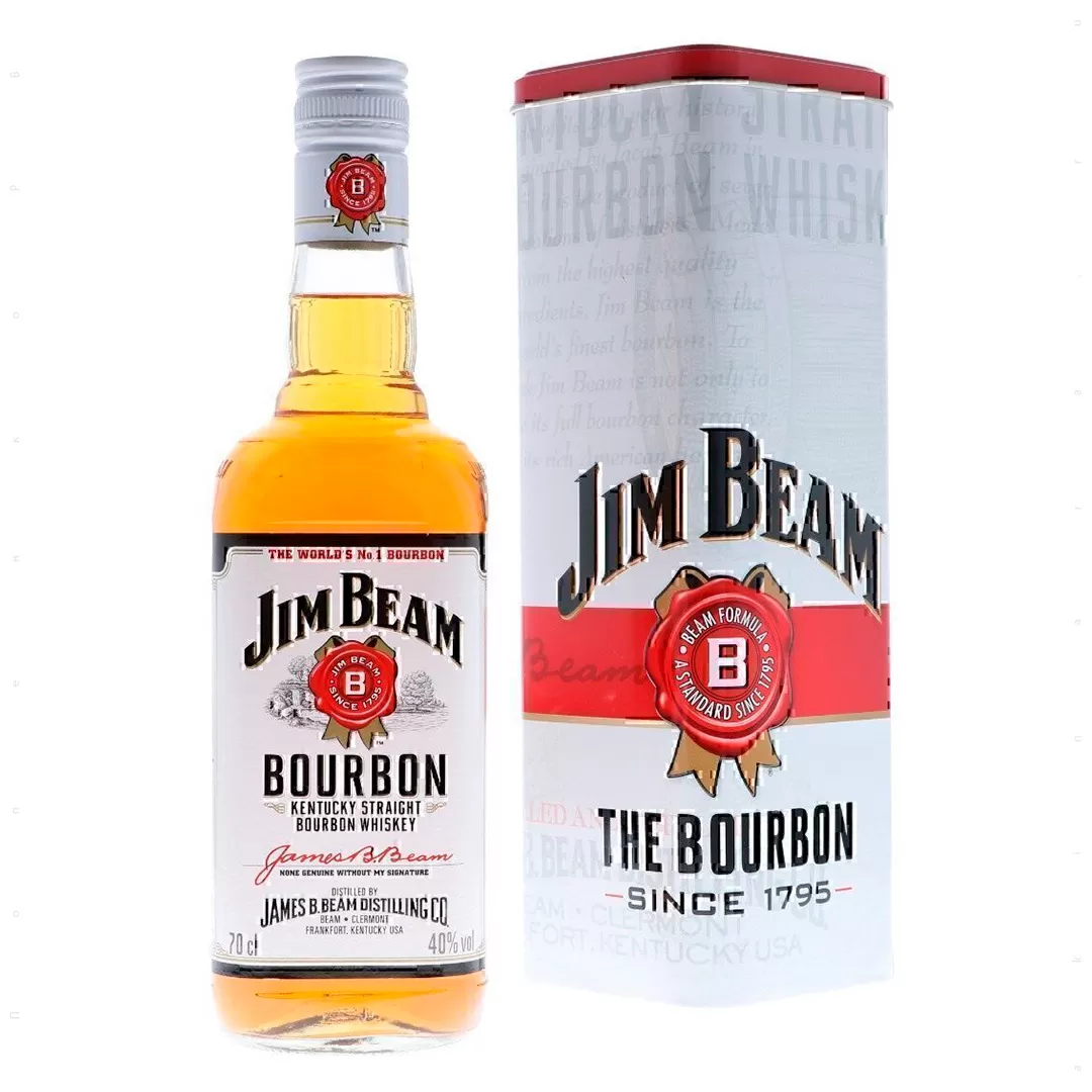 Виски Jim Beam White 0,7л 40% в металлической коробке