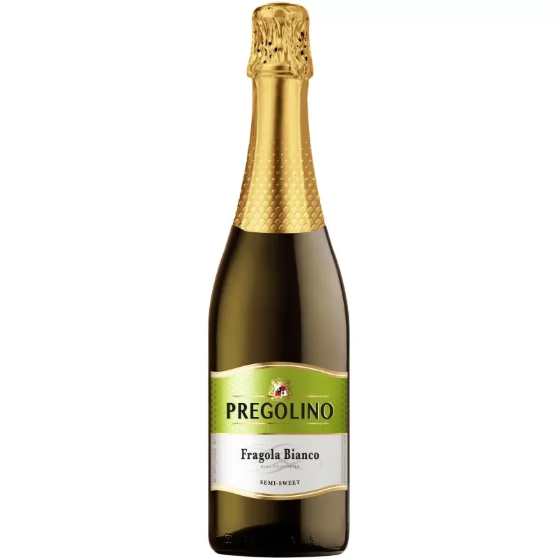 Напій винний слабоалкогольний газований Pregolino Fragola Bianco напівсолодкий білий 0,75л