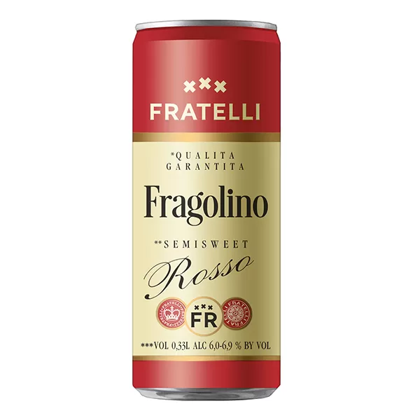 Напиток винный Fratelli Fragolino Rosso красный полусладкий 0,33л 6-6,9% купить