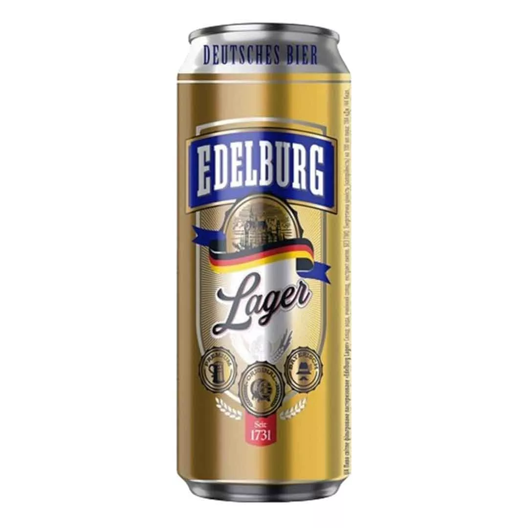 Пиво Edelburg Lager светлое фильтрованное 5,2% 0,5л