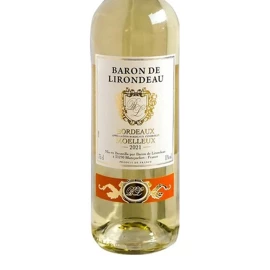 Вино Бордо Baron de Lirondeau белое полусладкое 0,75л 10,5% купить