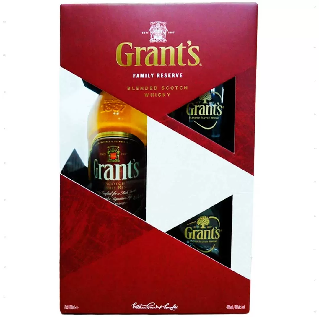 Виски Grant's Triple Wood 0,7л 40% + 2 стакана