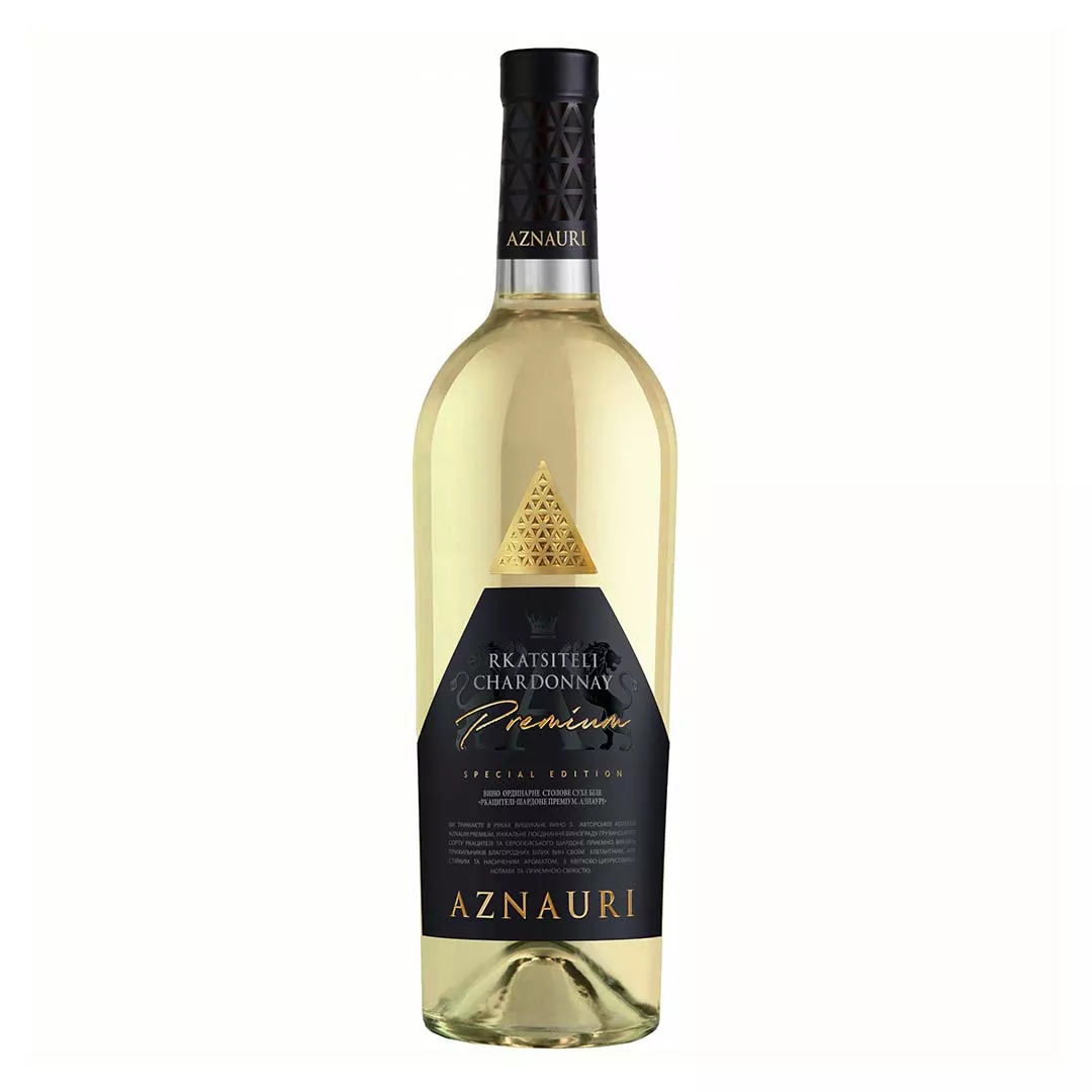 Вино Aznauri Premium Rkatsiteli Chardonnay белое сухое 0,75л 9,5-14%