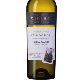 Вино Miriani Цинандали белое сухое 0,75л 11-12% купить