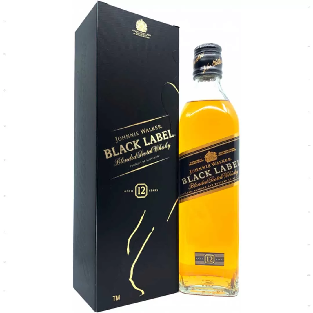 Віскі Johnnie Walker Black label 12 років витримки 0,5 л 40% в подарунковій упаковці