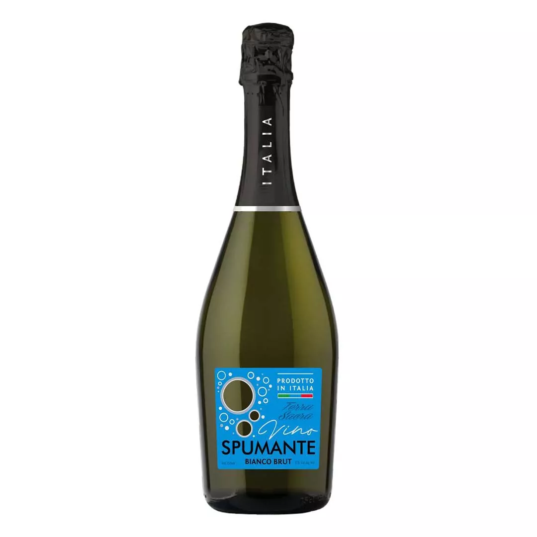 Вино игристое Тerra Sacra Spumante Brut белое сухое 0,75л 10,5%