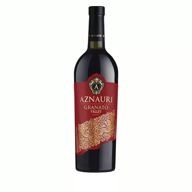 Вино Aznauri Granato Valley полусладкое красное 0,75л 9-13 %