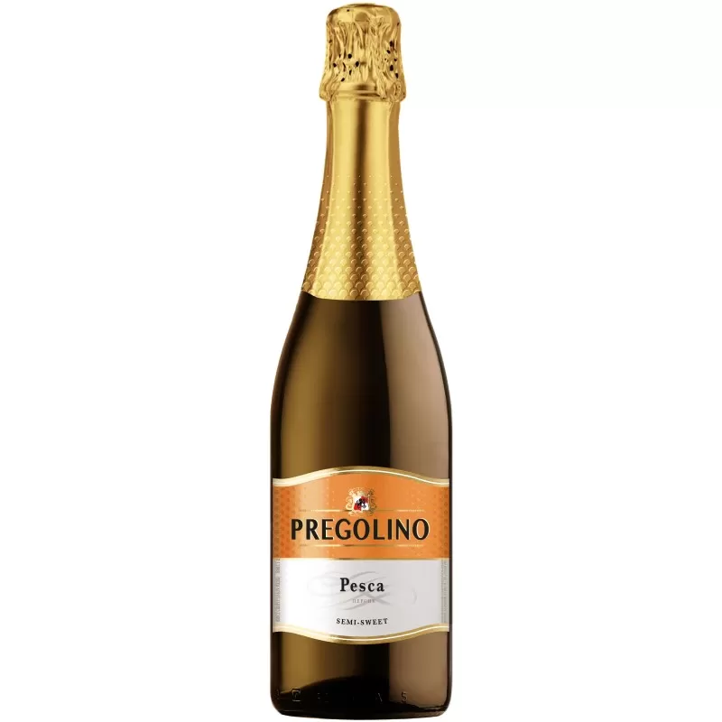 Напій винний слабоалкогольний газований Pregolino Pesca напівсолодкий білий 0,75л