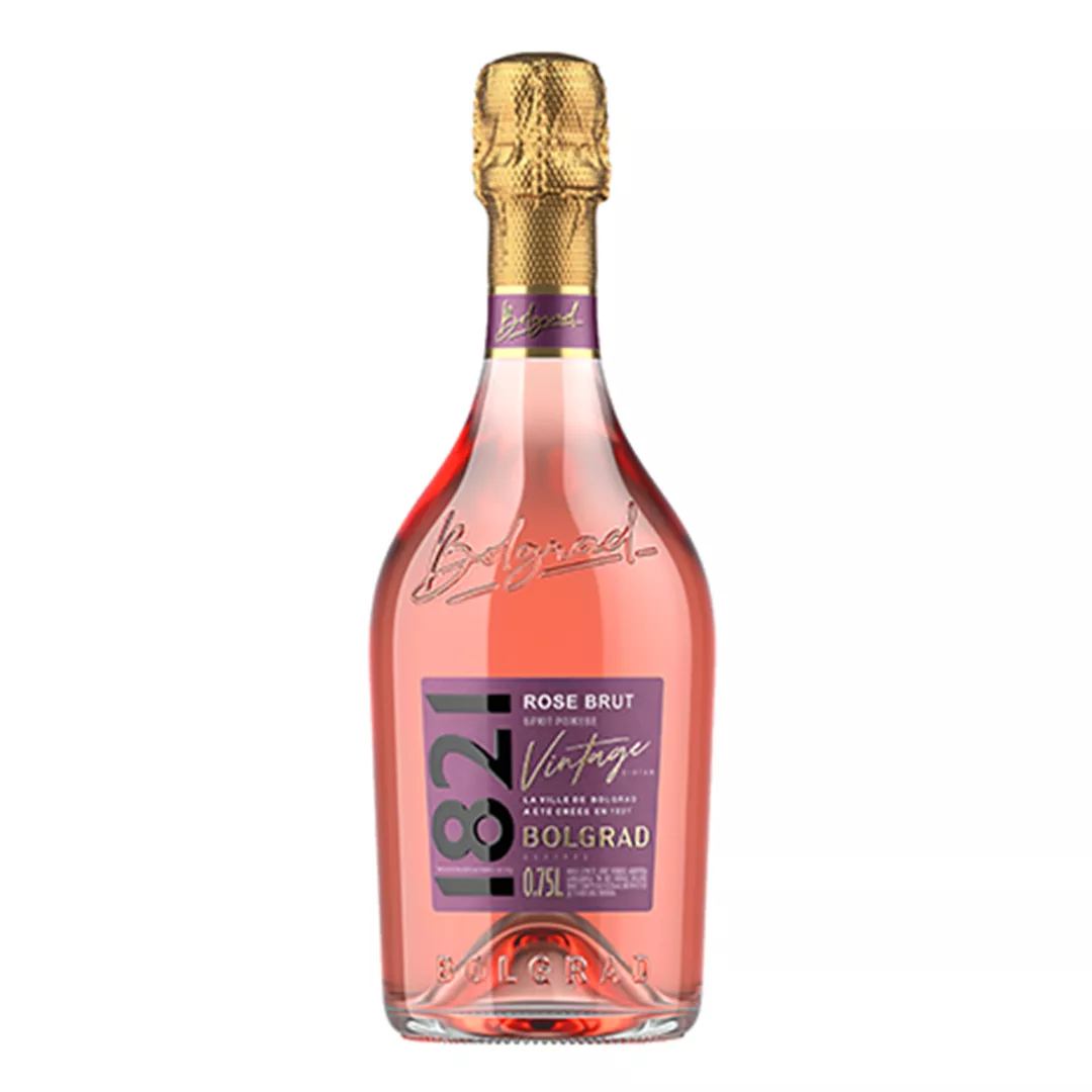Вино игристое Bolgrad 1821 Vintage Bolgrad Брют розовое 0,75л 10-13,5%