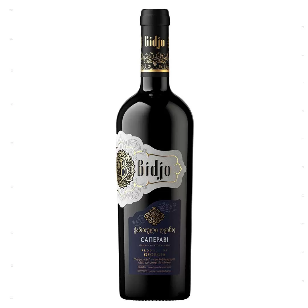 Вино Bidjo Saperavi красное сухое 0,75л 11-14%
