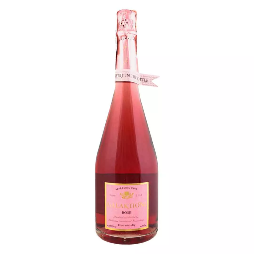 Вино игристое Galaktioni Резерв розовое полусухое 0,75л 11-12%