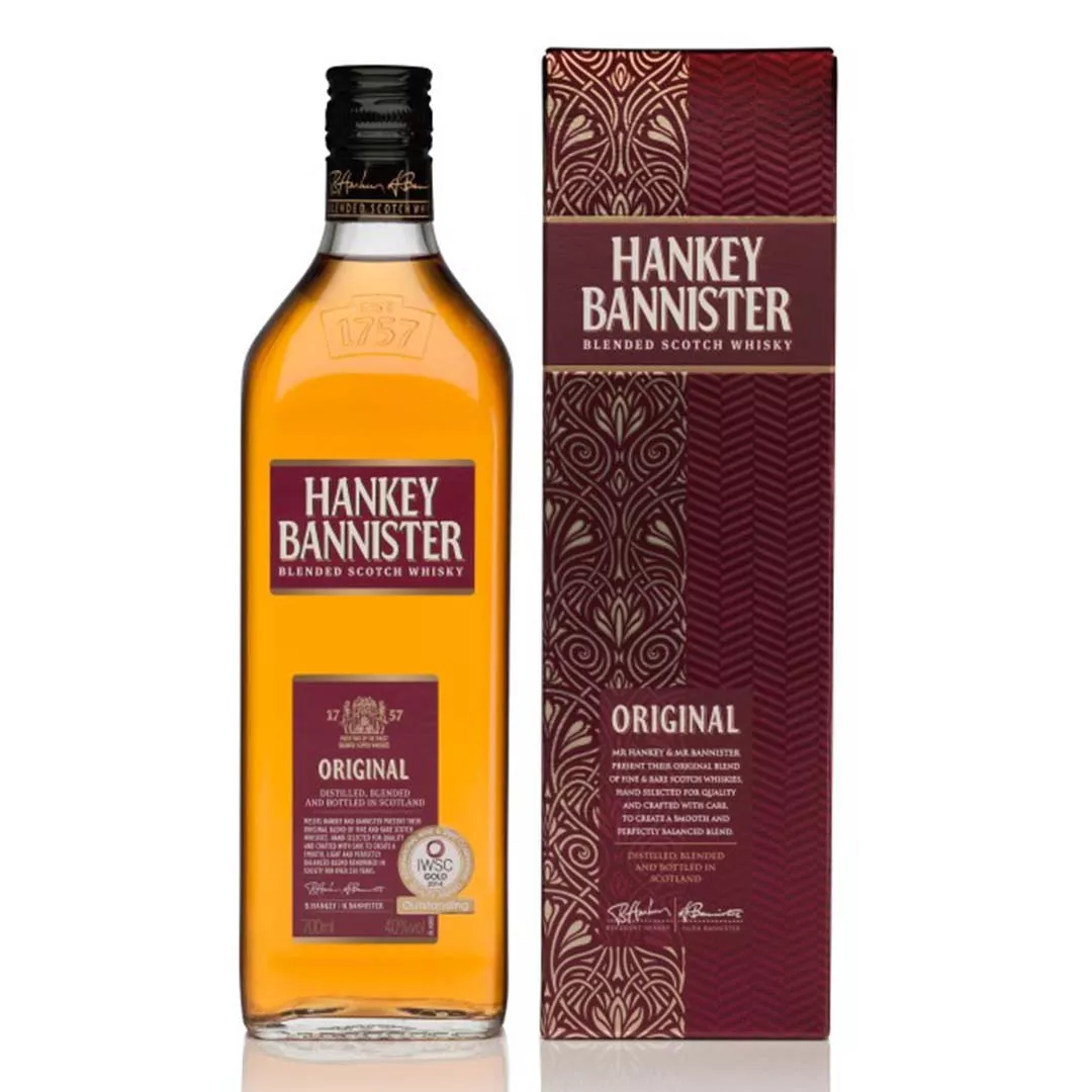 Віскі Hankey Bannister Original у подарунковій коробці 0,7л 40%