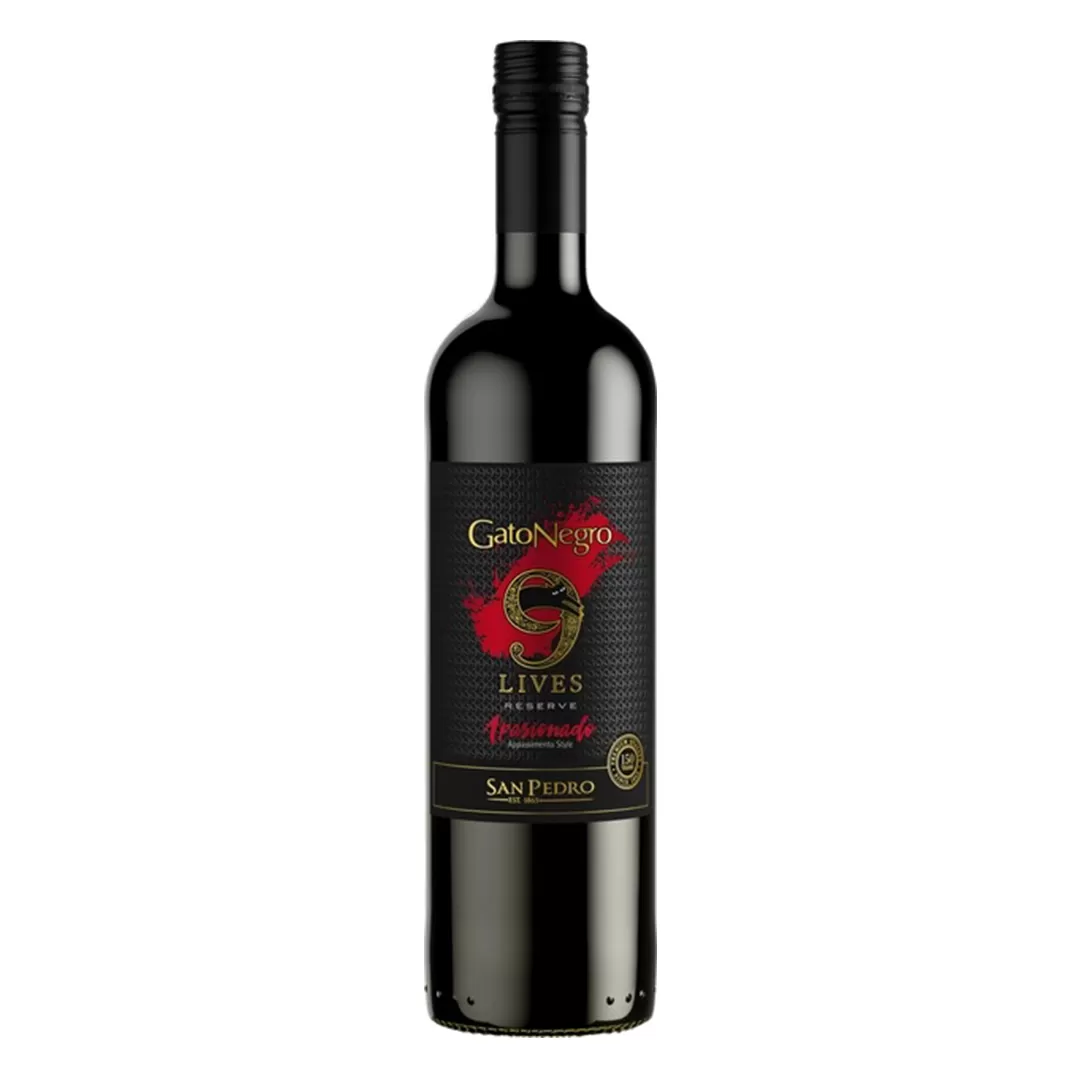 Вино Gato Negro 9 Lives Reserve Apasionado красное сухое 0,75л 13,8%