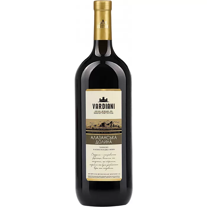 Вино Vardiani Алазанська долина червоне напівсолодке 1,5л 9-13%