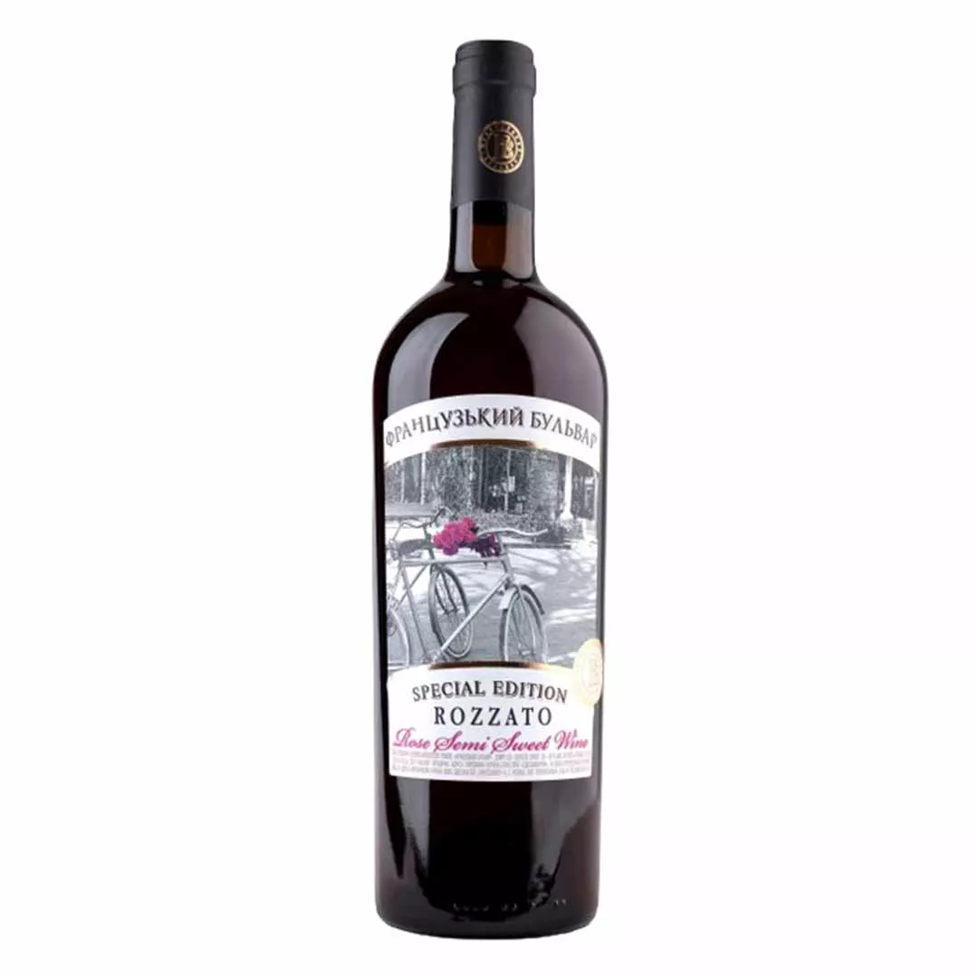 Вино Французский бульвар Rozzato розовое полусладкое 0,75л 9,5-12%