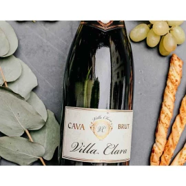 Вино ігристе Villa Clara Cava Brut біле сухе 0,75л 11,5% купити