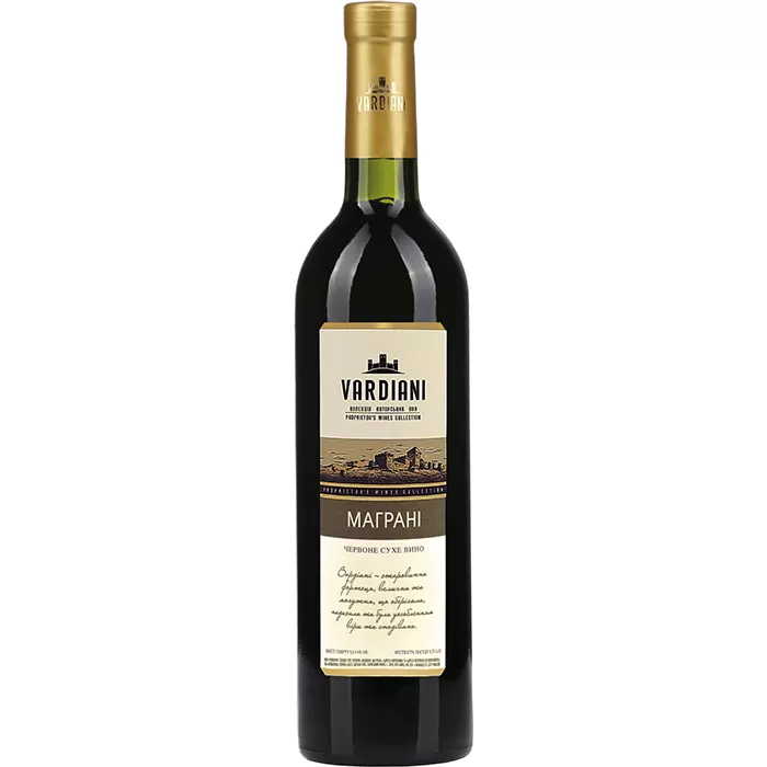 Вино Vardiani Magrani красное сухое 0,75л 9,5-14%