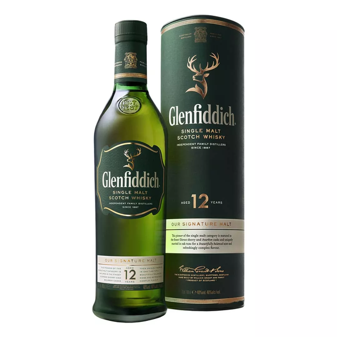 Виски односолодовый Glenfiddich 12 лет выдержки 1 л 40%