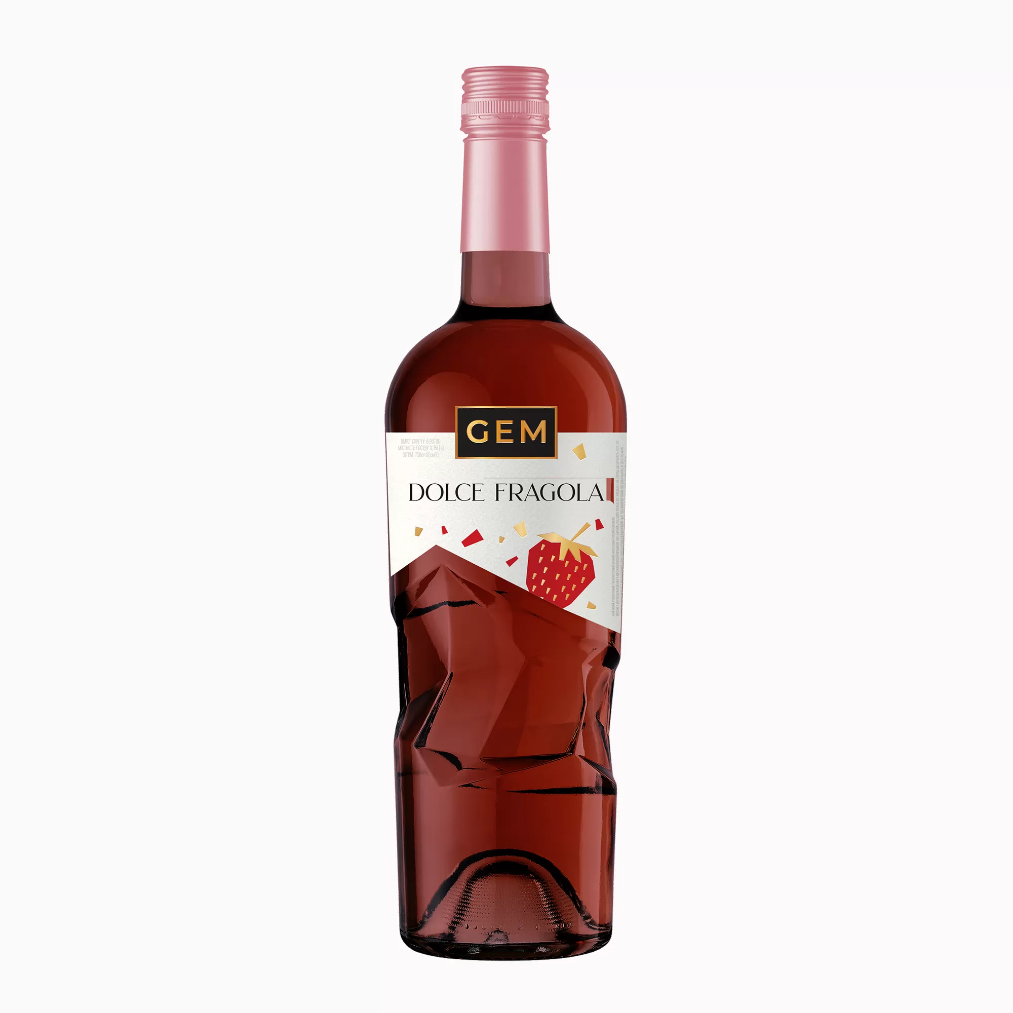 Напиток винный слабоалк. GEM Сладкая Клубника полусладкий красный (2572) 0,75л 6,9%