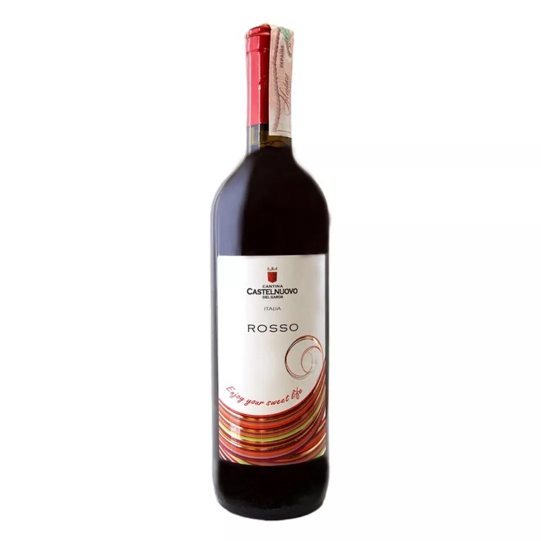 Вино Cantina Castelnuovo del Garda Vino Rosso червоне напівсолодке 0,75л 11%