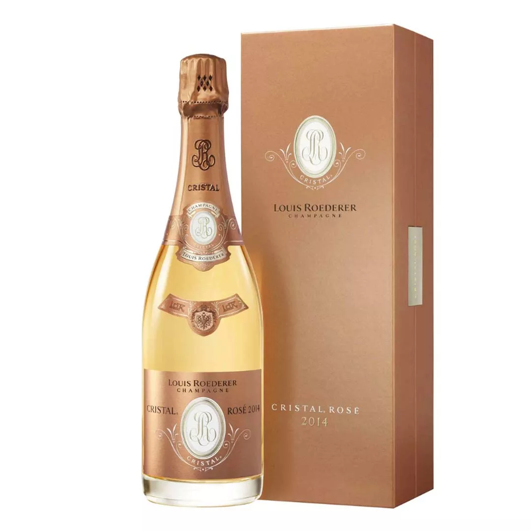 Шампанское Louis Roederer Cristal Rose Gift Box 2014 розовое брют 0,75л 10,6-12,9%