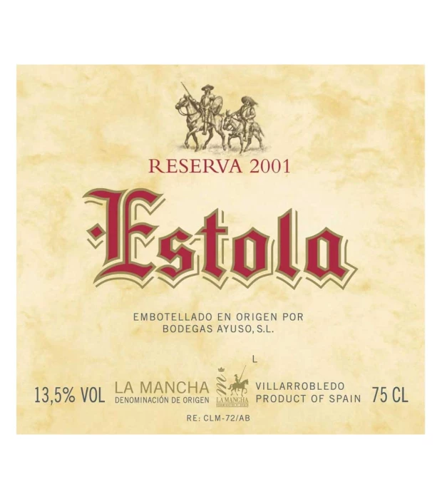 Вино Estola Gran Reserva La Mancha DO червоне сухе 0,75 л 13,5% купити