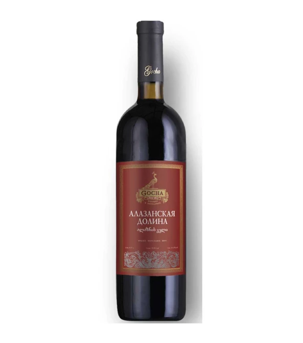 Вино Gocha Алазанская Долина красное полусладкое 0,75л 11-12%