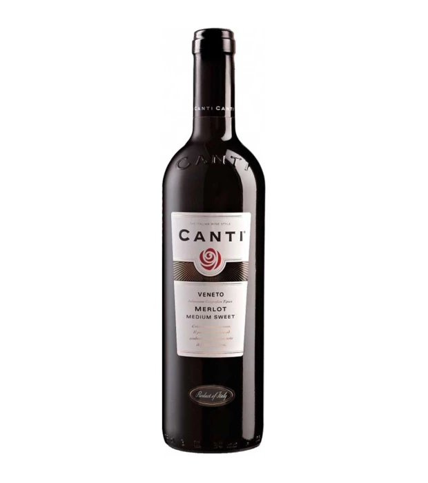 Вино Canti Merlot Veneto Medium Sweet полусладкое красное 0,75л 11,5%