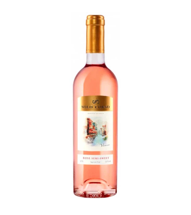Вино Solo Corso Rosato VDT розовое полусладкое 0,75л 11%