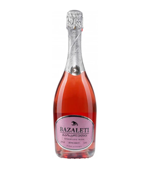 Вино игристое Bazaleti розовое брют 0,75л 12%